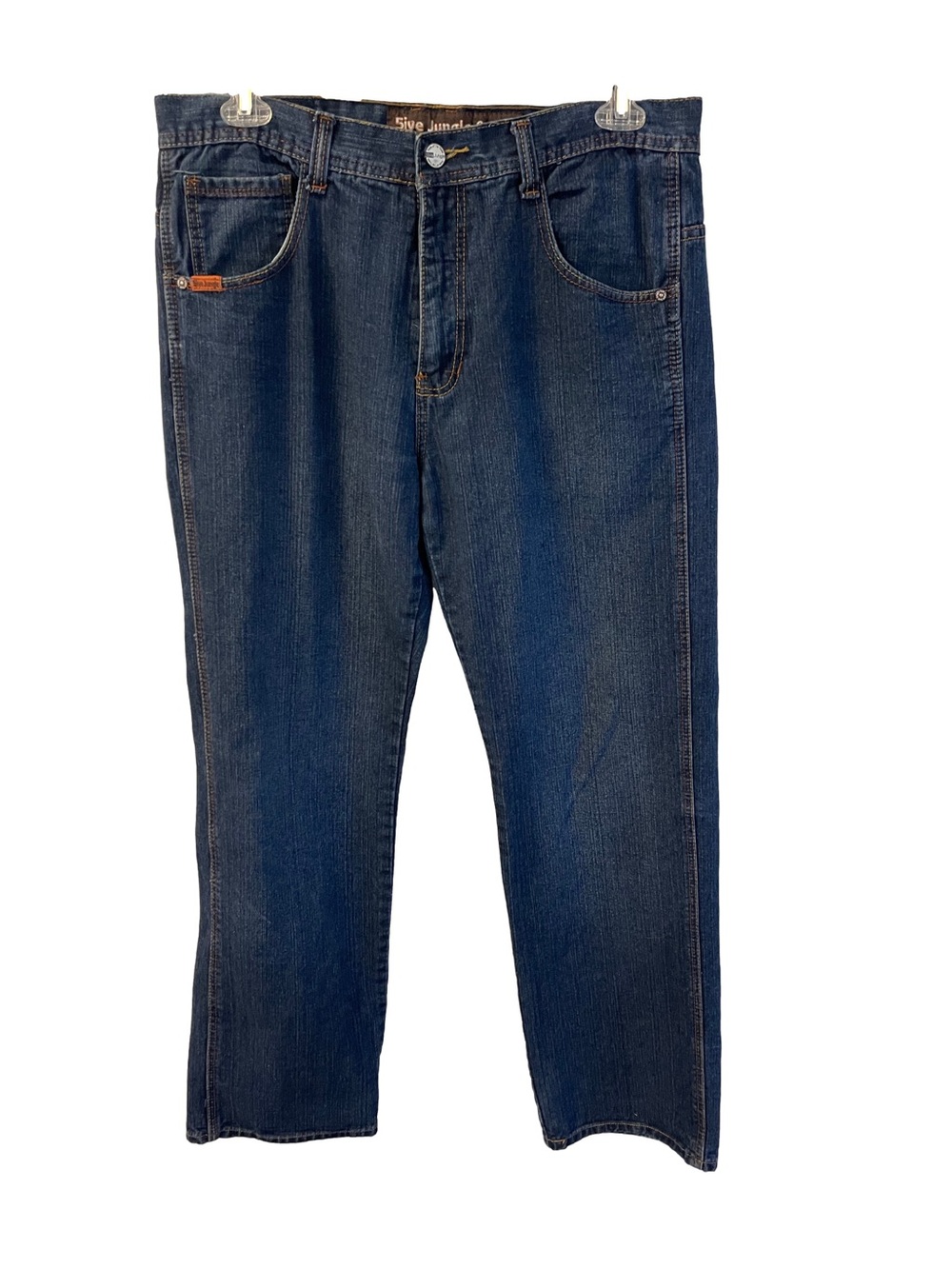 5ive Jungle & Co Baggy Classic Straight Leg Men's Jeans - Dark Blue Sz 36x33 EXC